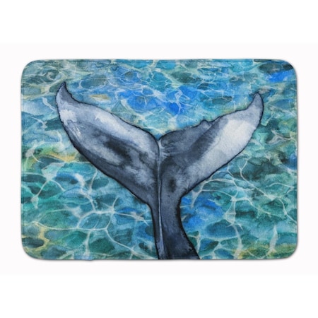 Carolines Treasures Whale Tail Machine Washable Memory Foam Mat BB5337RUG